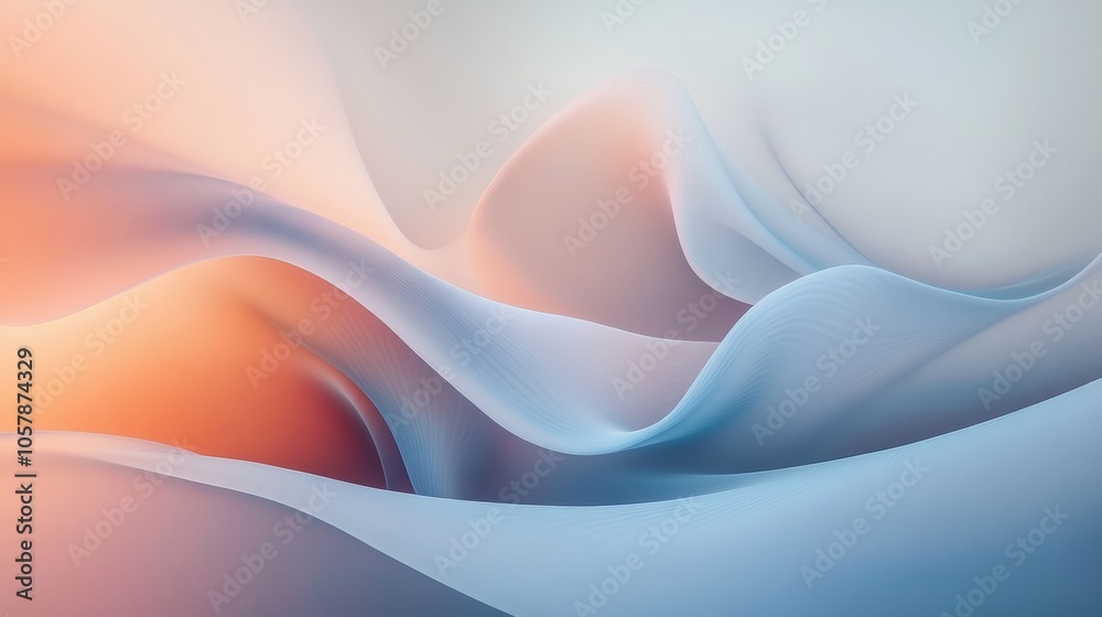  soft abstract background with soft curves and subtle gradients creates a calm and relaxing visual ex