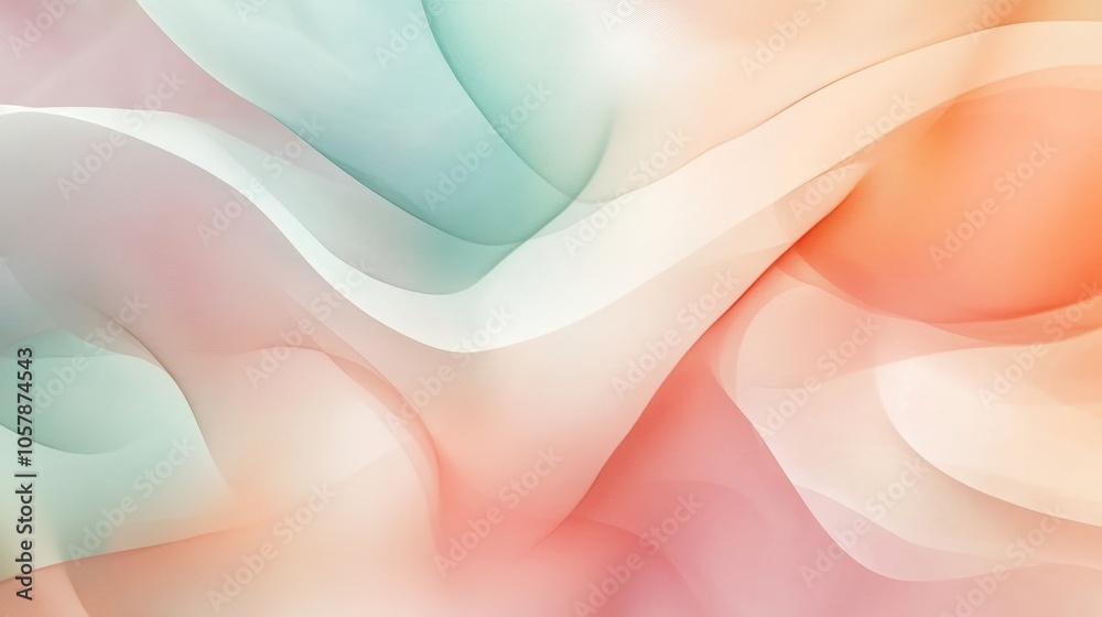 Poster soft abstract background with soft curves and subtle gradients creates a calm and relaxing visual ex