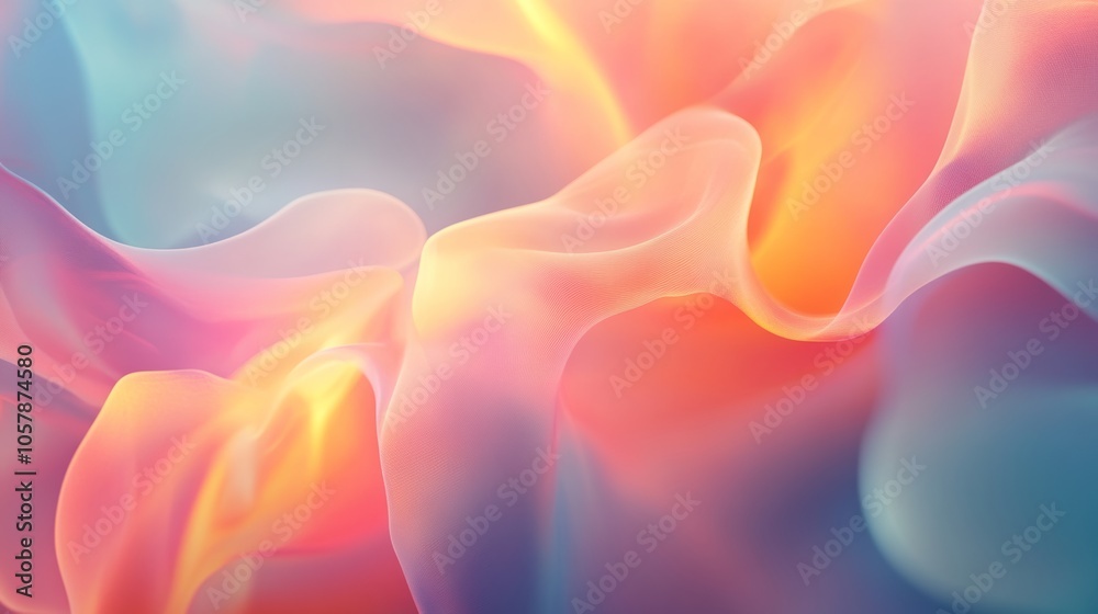 Poster soft abstract background with soft curves and subtle gradients creates a calm and relaxing visual ex