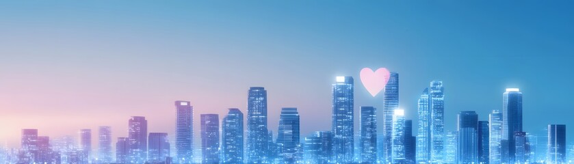 Neon Cityscape at Night with Vibrant Lights