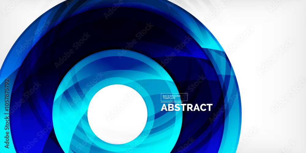 Poster bright colorful circles with light effects. abstract background