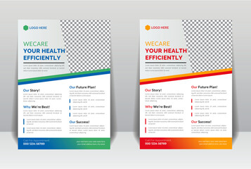 This is a professional Clear and Modern Medical Flyer Design. This multipurpose flyer can be used to create traditional print advertising for doctor, clinic, pharmacy, healthcare, medical, fitness and