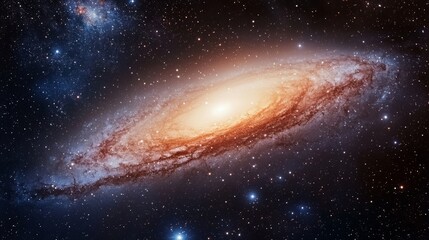 Fototapeta premium A space background with stars, galaxies and nebulae, giving it a sense of wonder and depth, perfect for a cosmic themed design.