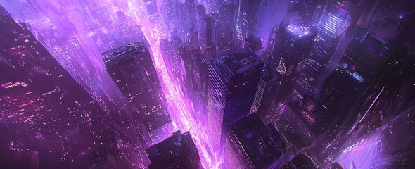 Bangkok Thailand smart network city at night