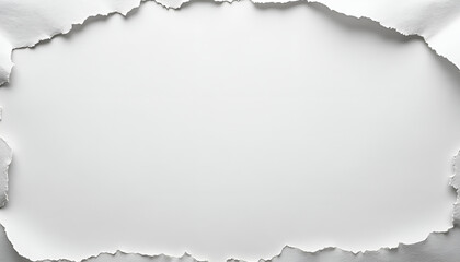 Fototapeta premium Torn edge white paper with a smooth texture, ideal for creative projects, invitations, and minimalist designs