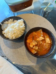 Korean Kimchi stew with Rice