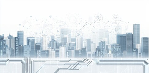 Fototapeta premium A technological mega city; original 3D renderings of urban and futuristic technologies