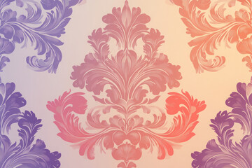 elegant vintage damask and floral pattern design for wallpapers and decor