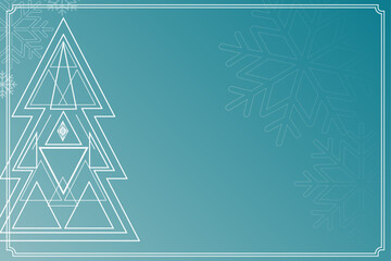 snowflake background with white turquoise lines.eps