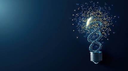   A bulb with star-like protrusions, illuminated against a dark blue backdrop