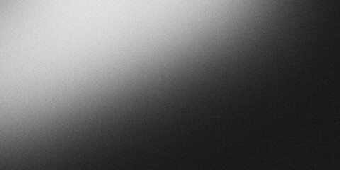 Grainy gradient background in white and black colors. Noise texture. abstract white black gradient. background design. colorful background with space for design. banner, poster