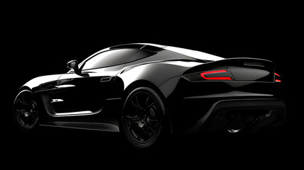 The sleek black sports car is a powerful and stylish vehicle.