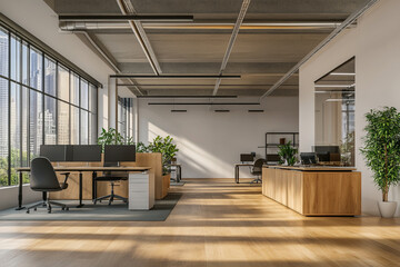 motion blur background of modern office interior design contemporary workspace for creative business defocus long exposure shake jerk