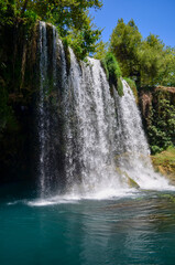 Fototapeta premium duden waterfall in the forest at antalya