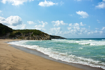 beach, rocks and sea at agva, istanbul