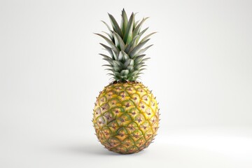 Fototapeta premium Ripe pineapple isolated on white background.