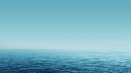 Fototapeta premium The deep blue sea stretches out before you, its surface shimmering in the sunlight.