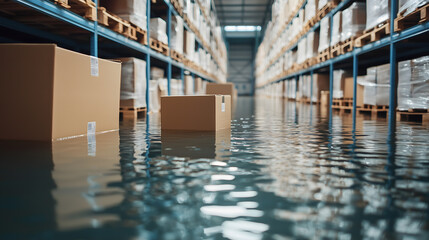 Warehouse Flooded with Water
