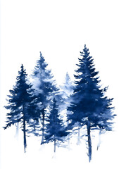 Obraz premium Blue Winter Trees