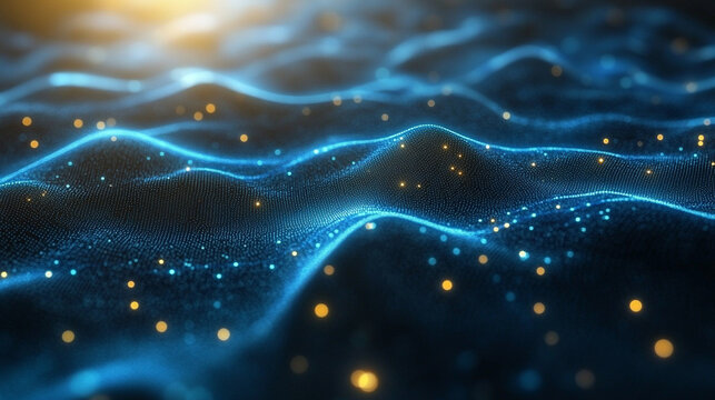 abstract digital network background featuring intricate geometric patterns in vibrant colors. This design symbolizes connectivity and innovation in the digital age, evoking ideas of technology and com