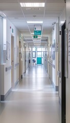 Modern Rheumatology Clinic Hallway with Arthritis Management Posters and Clear Signage