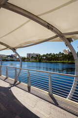 Fototapeta premium Photo taken on the Tampa Riverwalk 2024