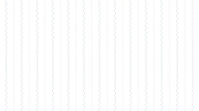 Striped motion background with blue geometric waving lines pattern seamless loop animation white background