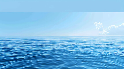 Obraz premium The deep blue sea stretches out before you, its surface rippling in the gentle breeze.