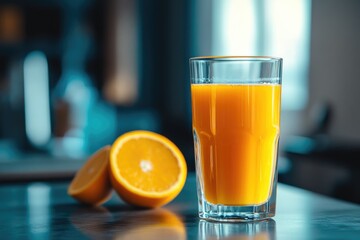 Homemade Citrus Orange Juice for Refreshing Dietary Detox