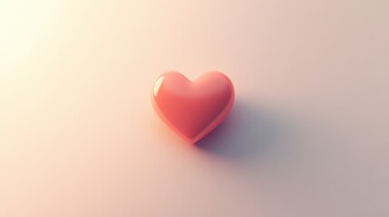Fototapeta premium Minimal Heart Shaped Decor Glowing with Love and Romance