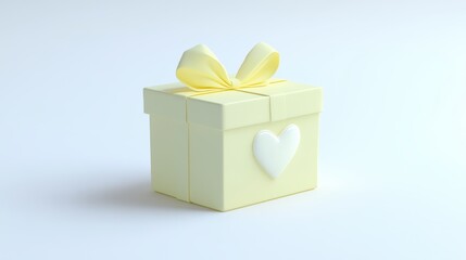 Thoughtful Gift Box with Bow and Heart Design
