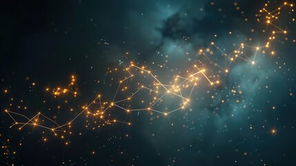 Abstract Starry Sky Graph Symbolizing Business Goal Alignment and Growth Potential