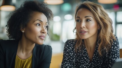 Businesswomen analyze the stock market closely to identify trends and potential investment opportunities. They leverage their expertise to make profitable decisions and shape business strategies.