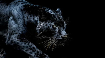 A black panther is a melanistic variant of the leopard and is native to Africa, Asia, and the Middle East.