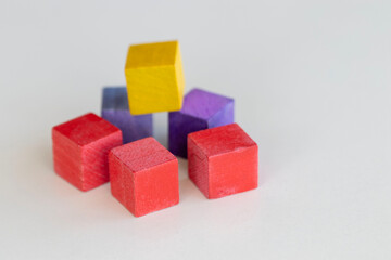 wooden blocks on black