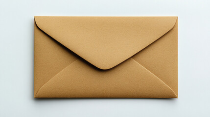 minimalist flat lay featuring a blank white card alongside a kraft brown paper envelope, symbolizing creativity and potential. Ideal for invitations, announcements, or personal messages in a clean aes