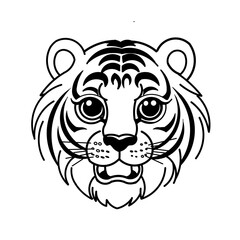 tiger head vector