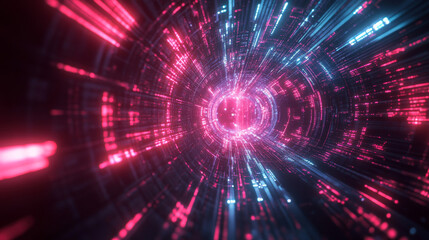 Fototapeta premium Tech-Inspired Abstract Landscape