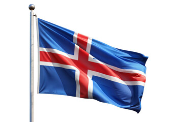  Iceland Flag on a transparent background.
