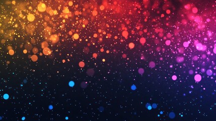 Abstract Bokeh Background with Warm and Cool Colors