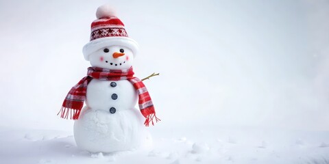 Obraz premium snowman on the background