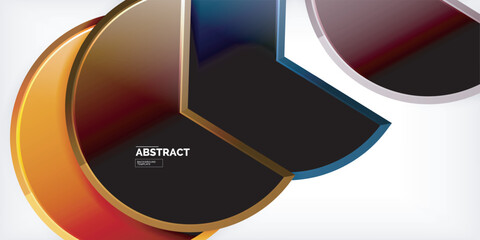 Trendy round shapes with triangular angle design element. Vector Illustration For Wallpaper, Banner, Background, Card, Book Illustration, landing page