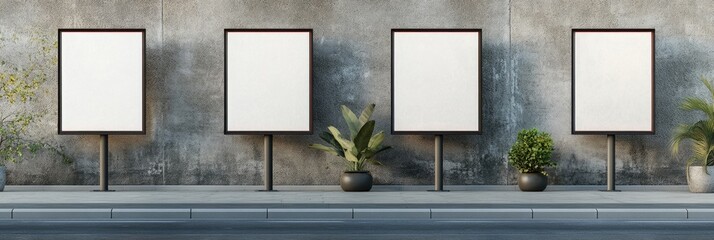 Collection of Outdoor Menu Stands for Sidewalk Market Advertising