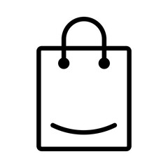 Shopping bag icon. Paper bag icon.