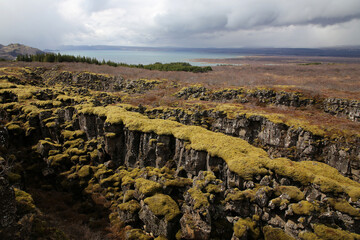 Landschaftsbild auf Island, Thingvellir Nationalpark