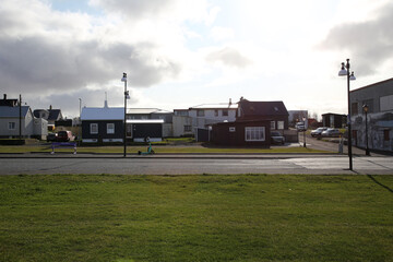 Landschaftsbild Island, Stadtansicht Keflavik