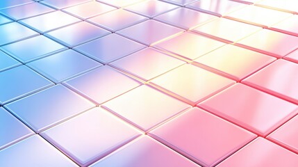 Colorful gradient tiles create a futuristic and vibrant surface, AI