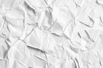 Obraz premium Textura abstrata de papel amassado e superfícies onduladas em tons de branco, estilo minimalista, criado por IA generativa.