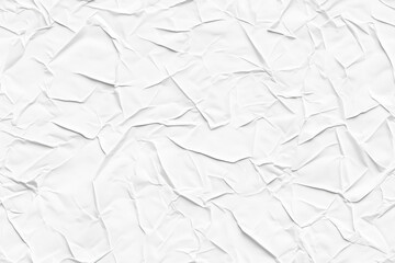 Obraz premium Textura abstrata de papel amassado e superfícies onduladas em tons de branco, estilo minimalista, criado por IA generativa.