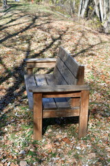 Wooden Park Bench
